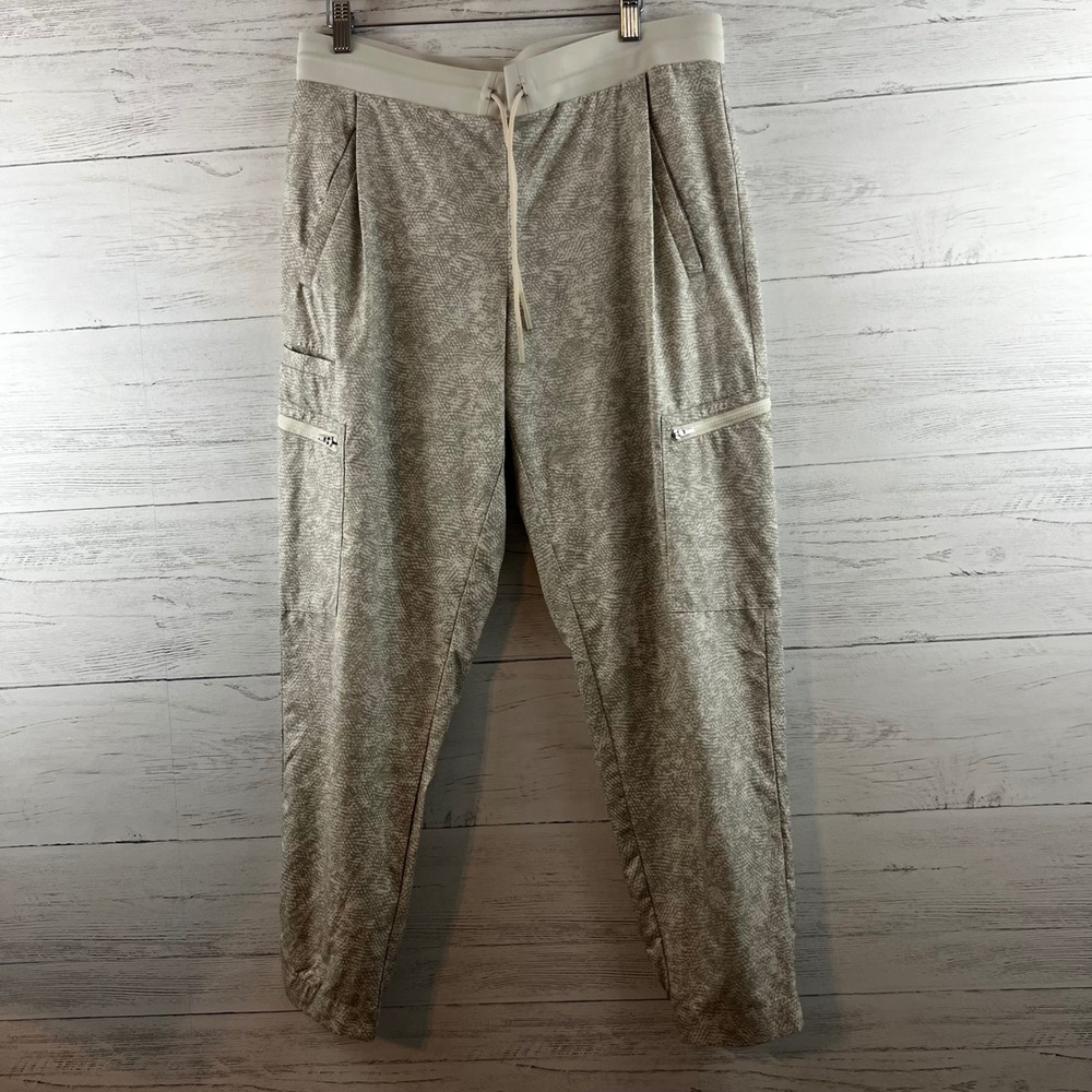 Athleta Venture Printed Pant Jogger Pull On Cargo Pocket Size 12